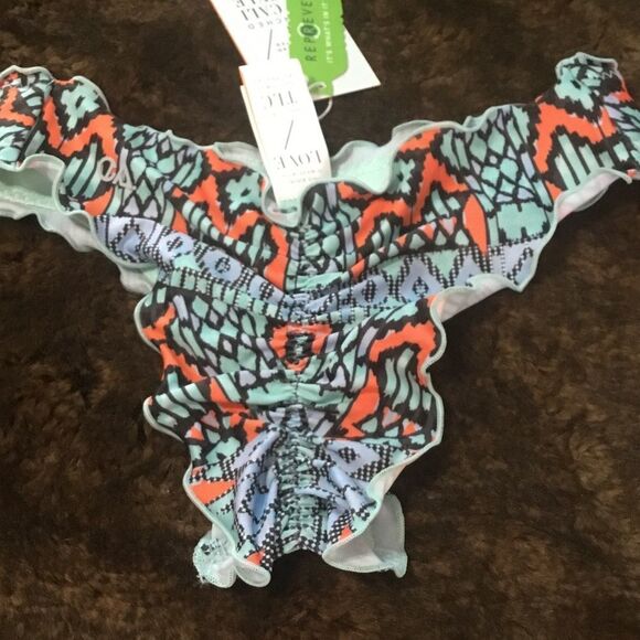 Vitamin A‎ Rio Ruffle Scoop Bikini Bottom NWT - Picture 5 of 7